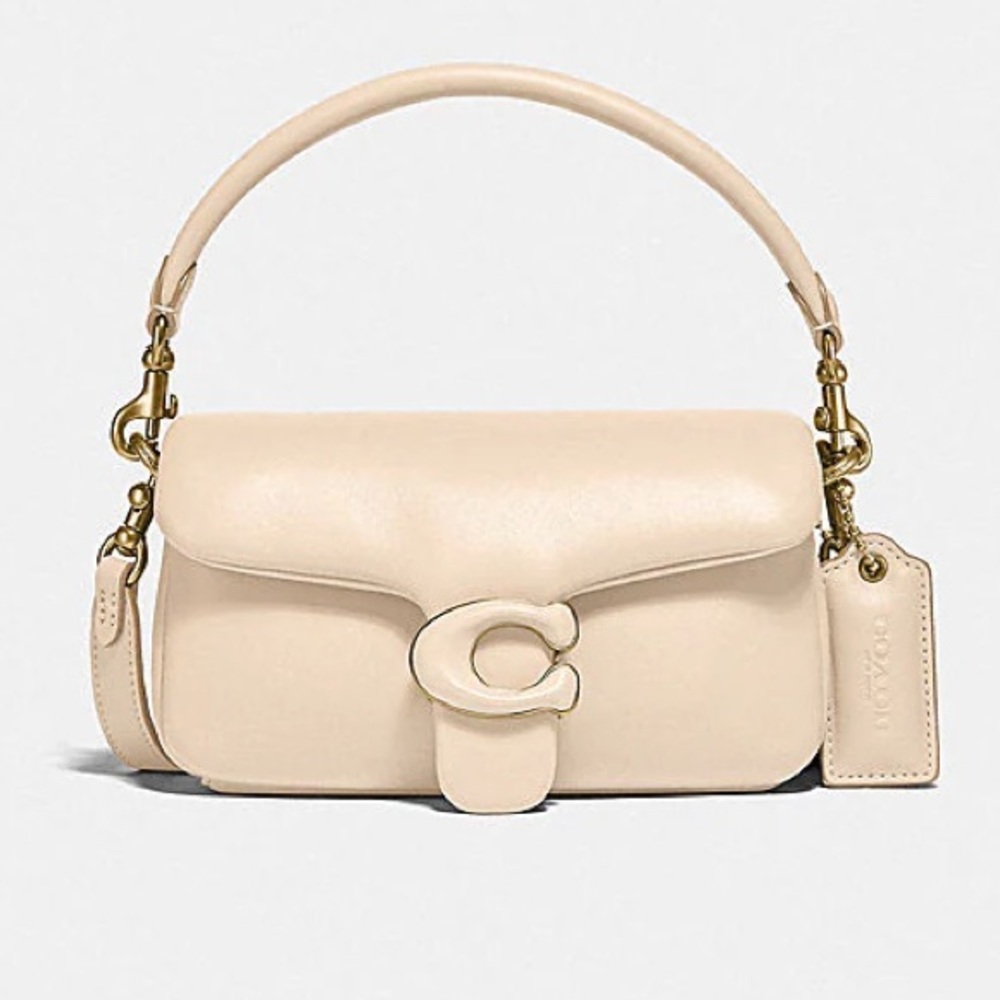 Coach Tabby 18 Pillow Leather Shoulder Bag - Ivory